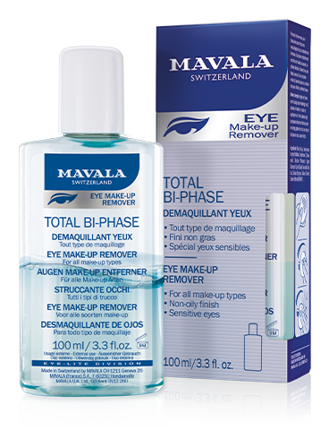 Total Bi-Phase Eye Make-up Remover — Oil-in-water formula to get rid of all types of make-up.